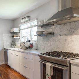 Kitchen appliance installs and Flooring
